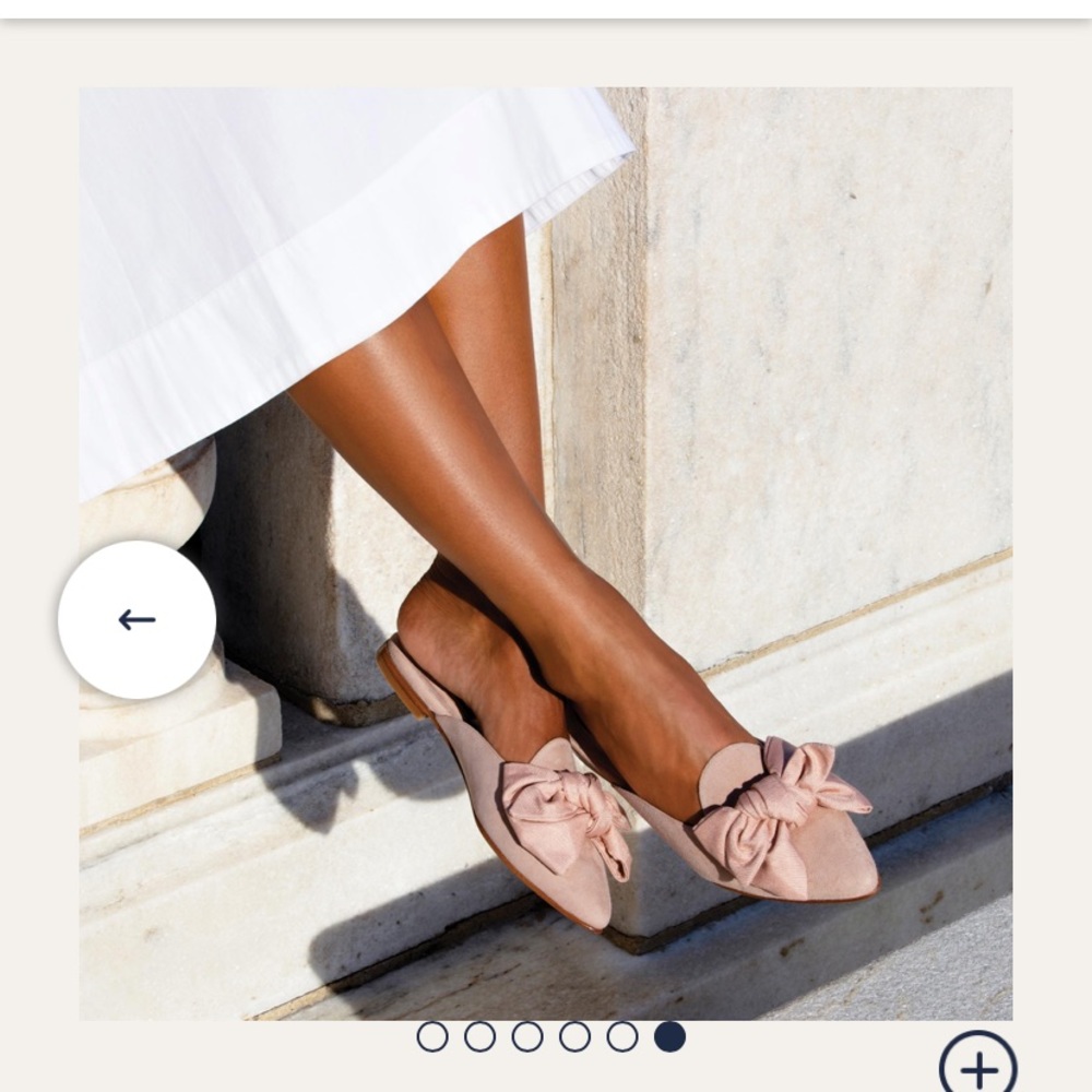 Margaux pink bow mules
